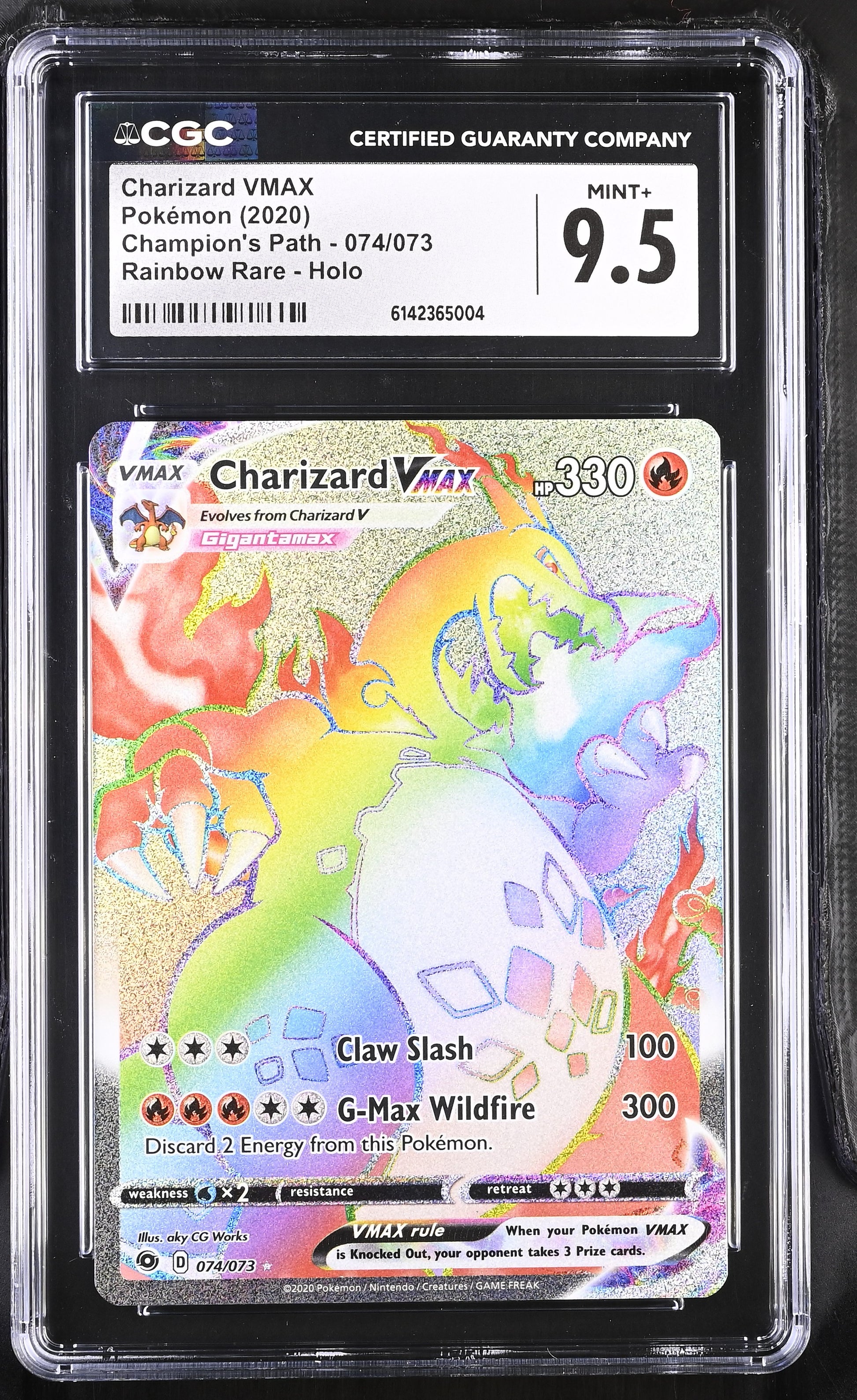 CGC 9.5 - Charizard VMAX 074/073 SWSH Champions Path x004 - Pokemon