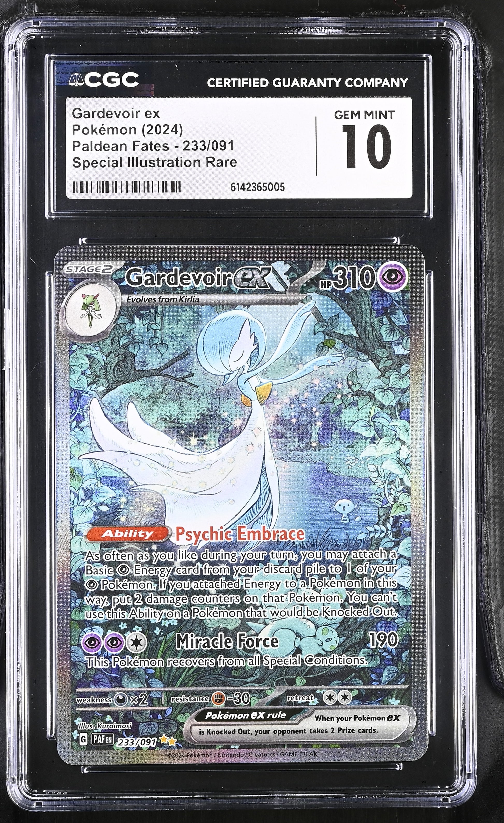 CGC 10 - Gardevoir ex 233/091 SIR SV Paldean Fates x005 - Pokemon