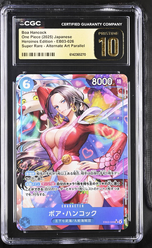 CGC 10 Pristine - Boa Hancock EB03-026 Super Rare Alt Art JPN x270 - One Piece