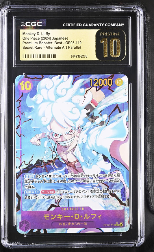 CGC 10 Pristine - Monkey D. Luffy OP05-119 SEC Alt Art JPN x276 - One Piece