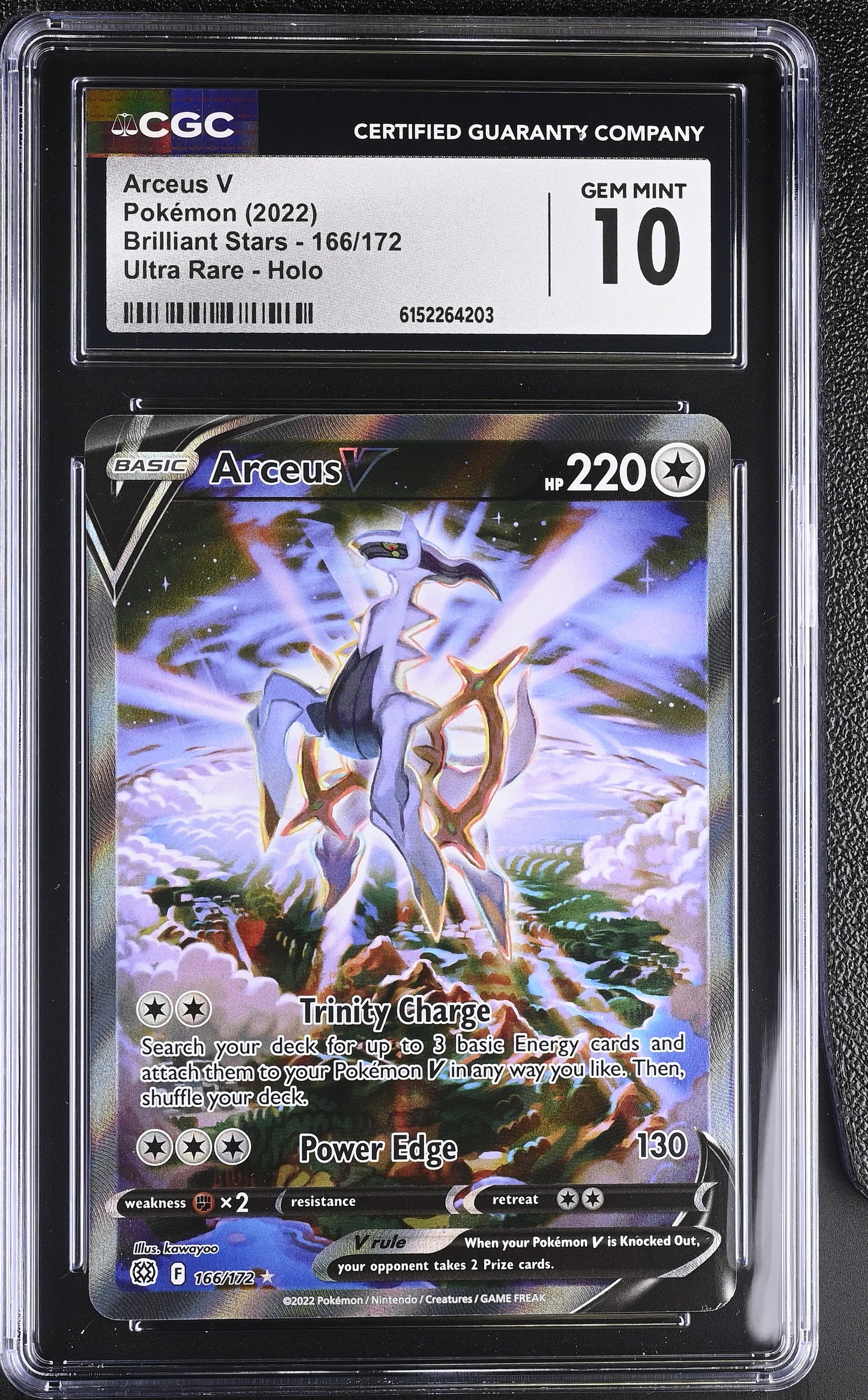 CGC 10 - Arceus V 166/172 Alternate Art SWSH Brilliant Stars x203 - Pokemon