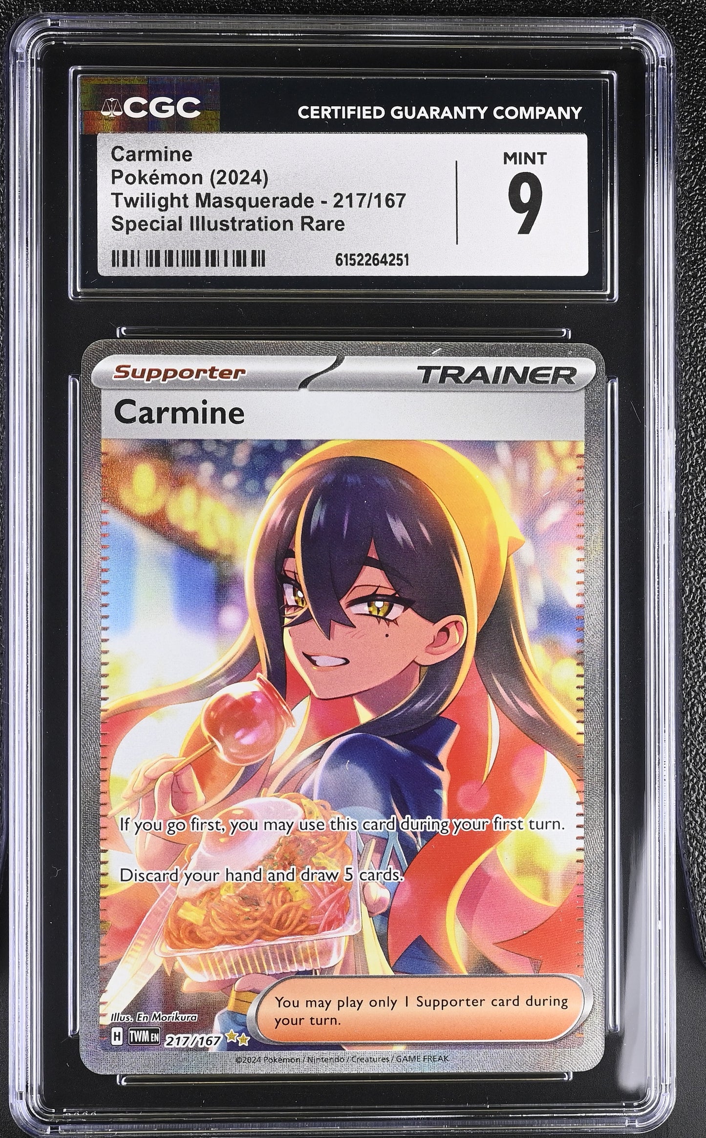 CGC 9 - Carmine 217/167 SIR SVTwilight Masquerade x251 - Pokemon