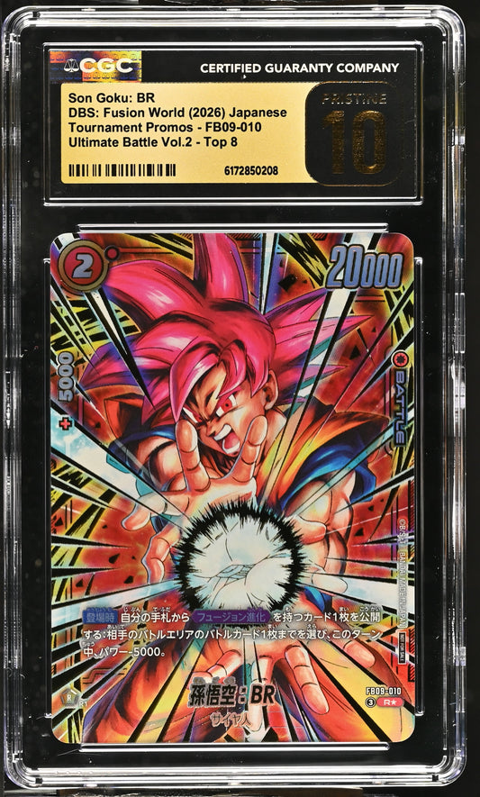 CGC 10 PRISTINE - Son Goku: BR FB09-010 Ultimate Battle Vol.2 x208 - DBS