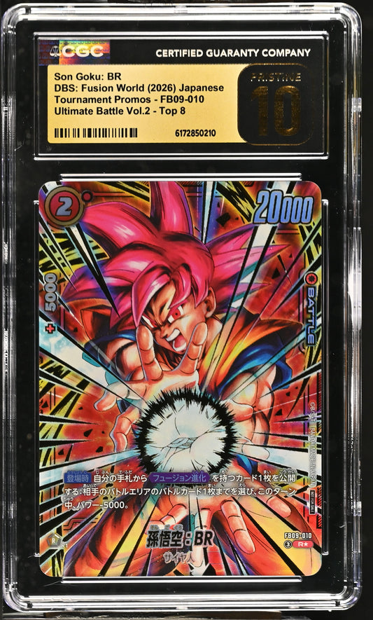 CGC 10 PRISTINE - Son Goku: BR FB09-010 Ultimate Battle Vol.2 x210 - DBS
