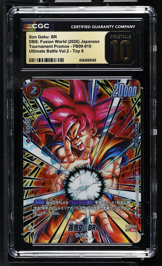 CGC 10 PRISTINE - Son Goku:BR FB09-010 Ultimate Battle Vol.2 JPN x145 - DBS