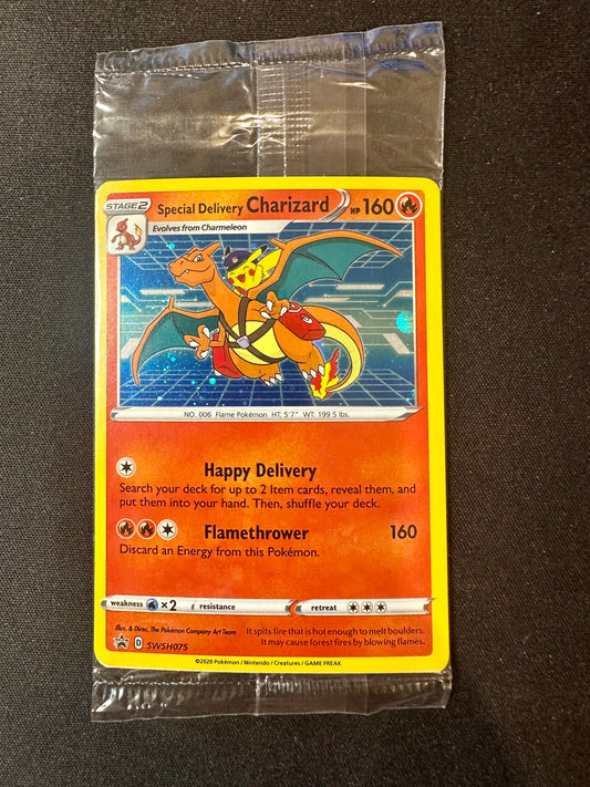 Special Delivery Charizard Holo SWSH75 SEALED UK Exclusive Promo Pokemon [NM] (5)