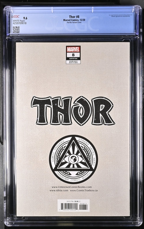 CGC 9.6 - Thor #8 - 12/20 - Thor #734 - Parillo Variant Cover - Comic