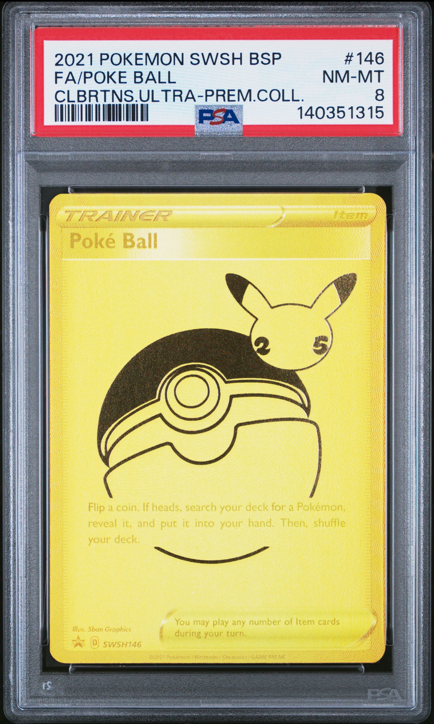 PSA 8 - Poke Ball SWSH146 Celebrations Ultra Premium Collection Promo - Pokemon