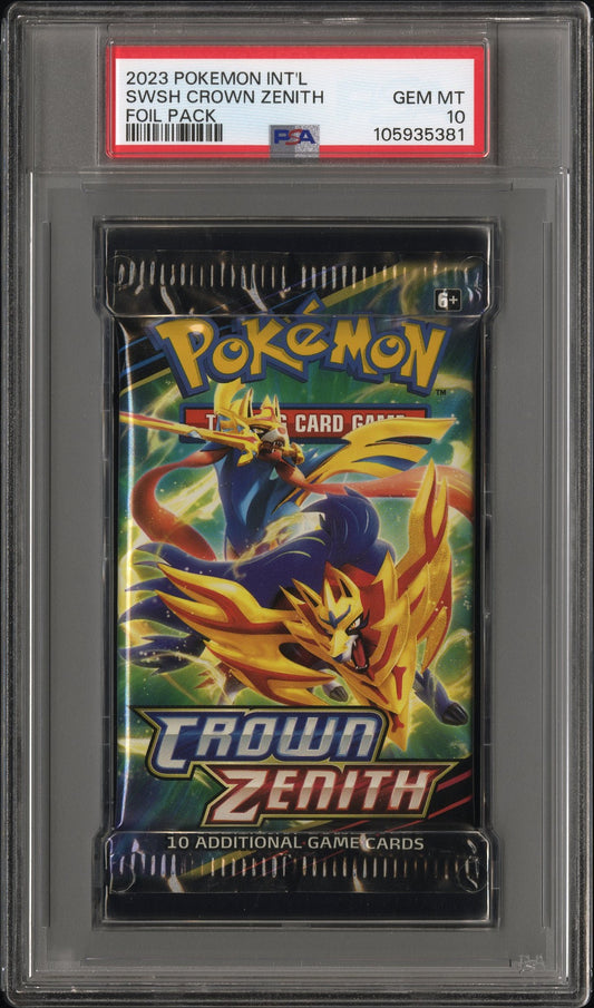 PSA 10 - Sword & Shield Crown Zenith Foil Pack - Pokemon