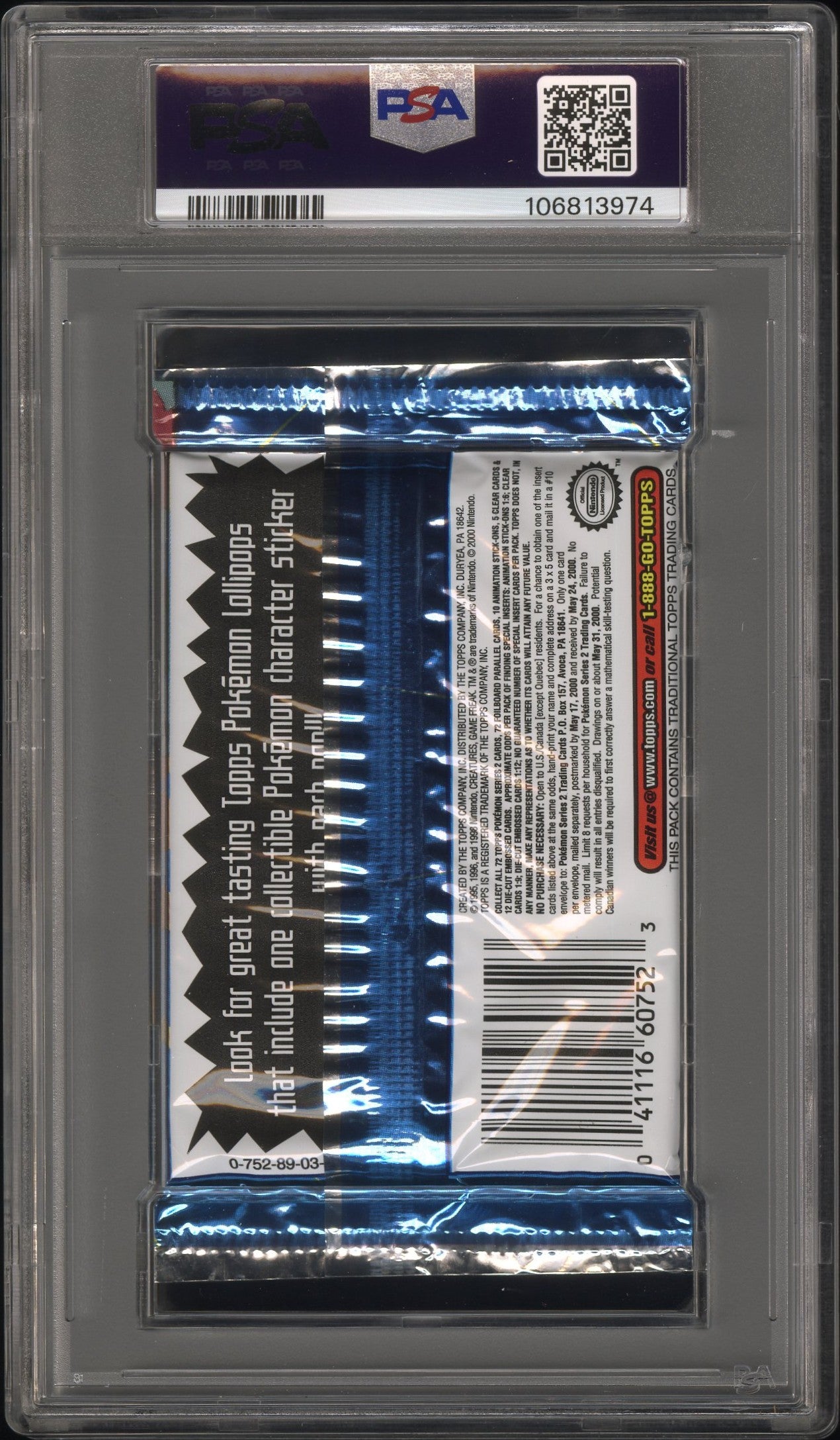 PSA 9 - TOPPS TV Animation Edition Series 2 (Team Rocket) Foil Pack - Pokemon