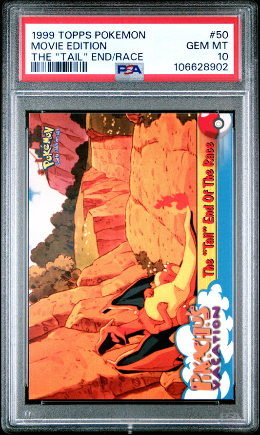 PSA 10 - Charizard Tail End of Race #50 1999 TOPPS Movie Edition - Pokemon