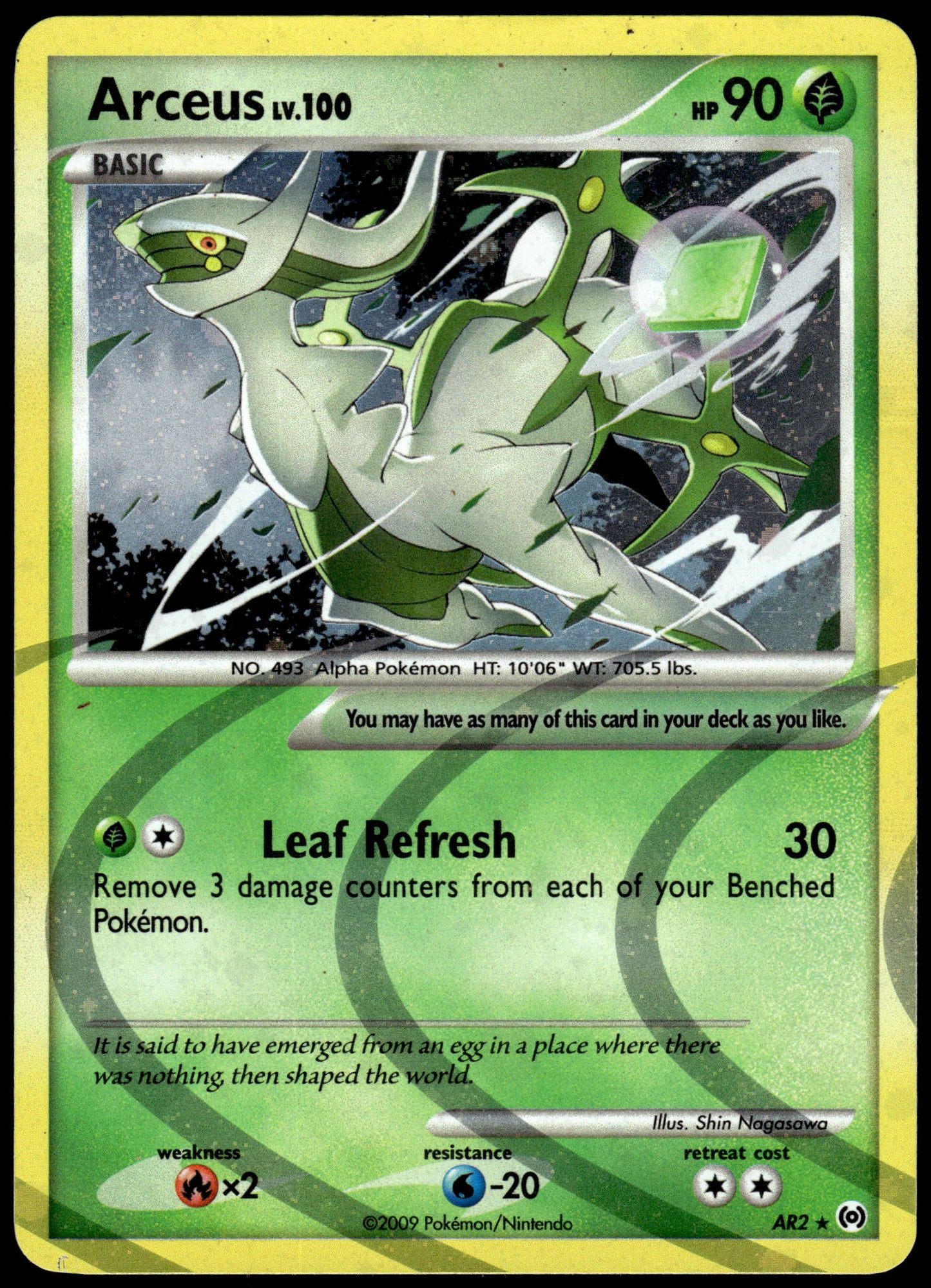 Arceus Holo AR1-AR9 Complete Set Platinum Pokemon [JEC] [PL]
