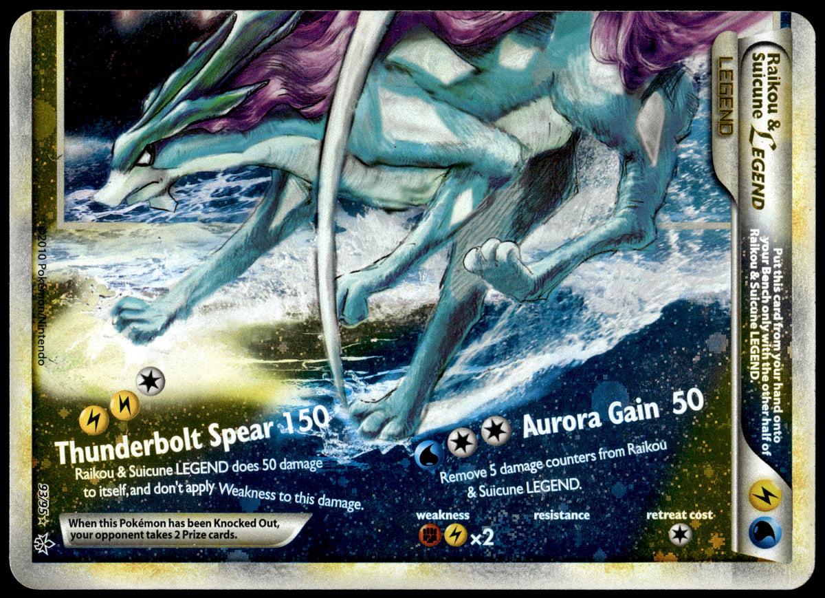 Raikou $ Suicune 92/95 Legend Pair HGSS Unleashed Pokemon [JEC] [PL]