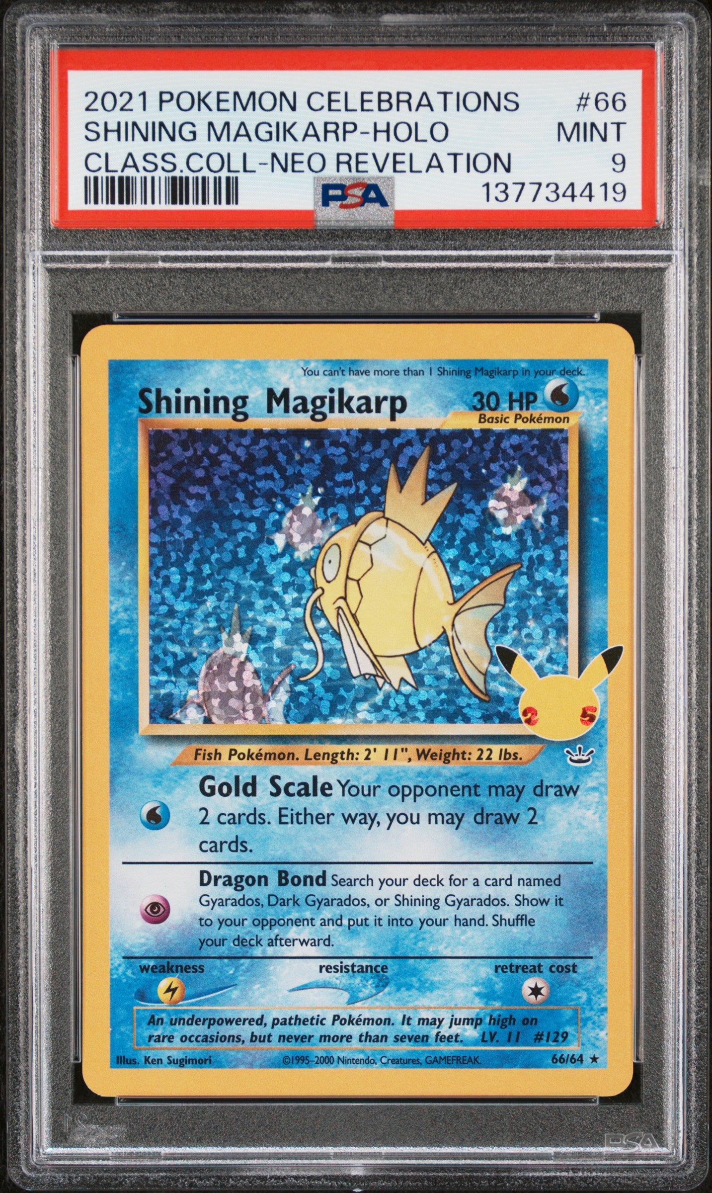 PSA 9 - Shining Magikarp 66/64 SWSH Celebrations Classic Collection - Pokemon