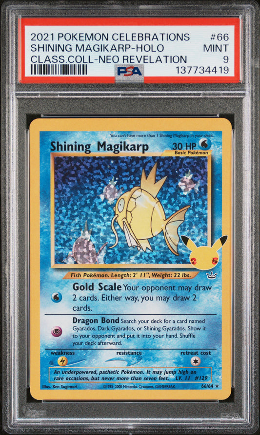 PSA 9 - Shining Magikarp 66/64 SWSH Celebrations Classic Collection - Pokemon