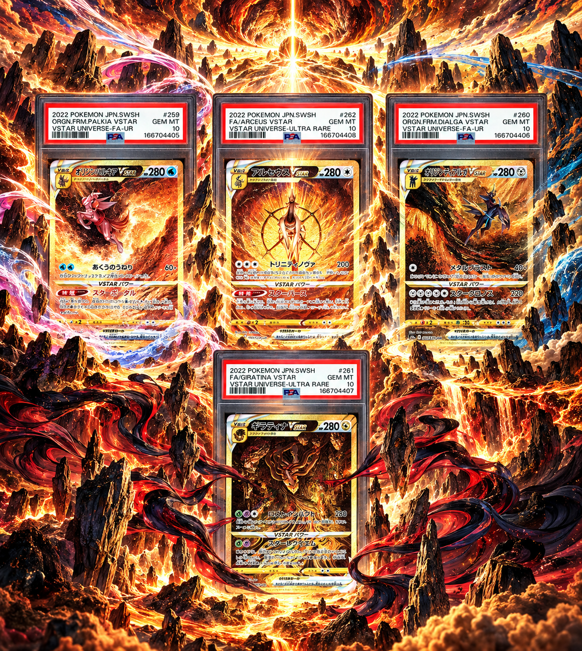 PSA 10 - Giratina Arceus Dialga Palkia UR s12a VSTAR Universe [SEQ] - Pokemon