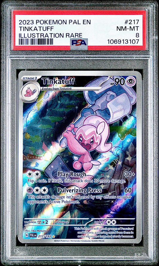 PSA 8 - Tinkatuff AR 217/193 SV Paldea Evolved - Pokemon