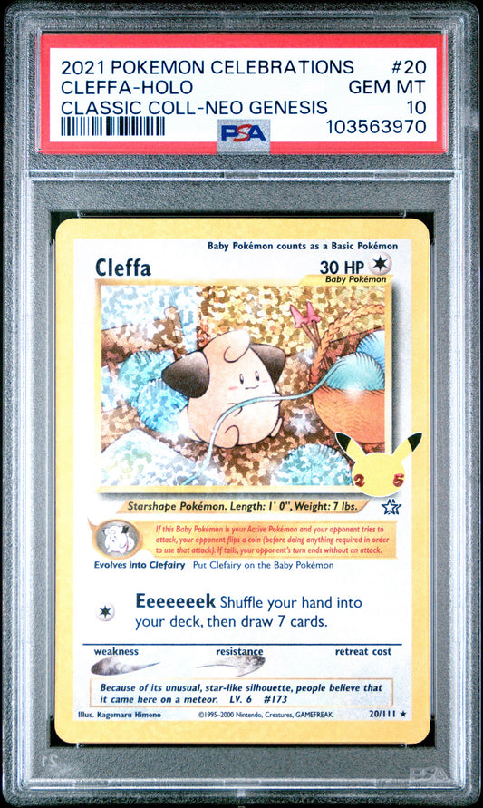 PSA 10 - Cleffa Holo 20/111 SWSH 25th Celebrations Classic - Pokemon