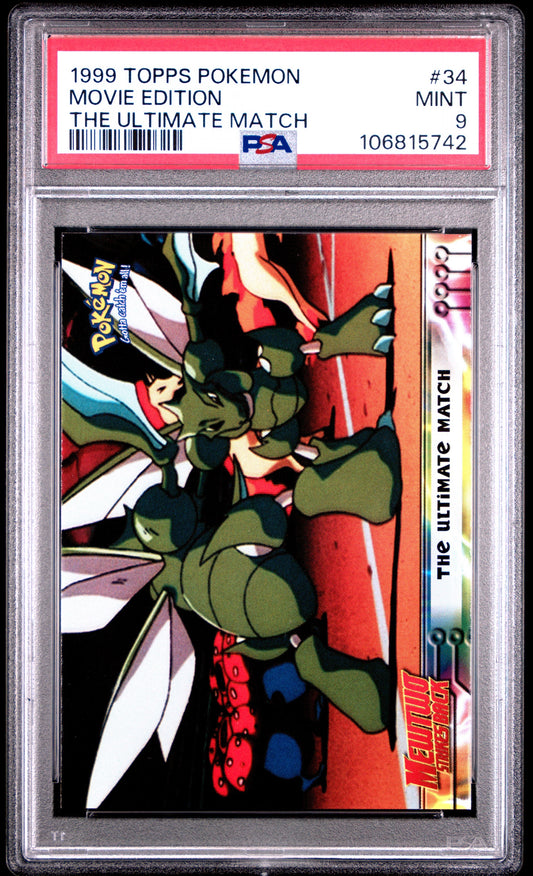 PSA 9 - Scyther Ultimate Showdown #34 1999 TOPPS Movie Edition - Pokemon