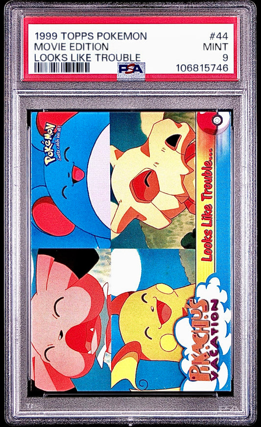 PSA 9 - Looks Like Trouble #44 1999 TOPPS Movie Edition - Pokemon
