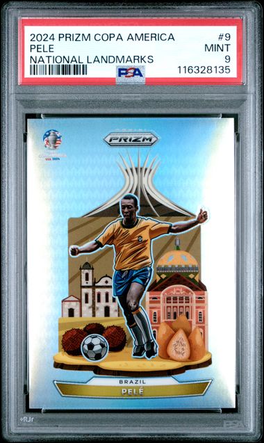 PSA 9 - Pele National Landmarks Prizm Copa America #9 - Football