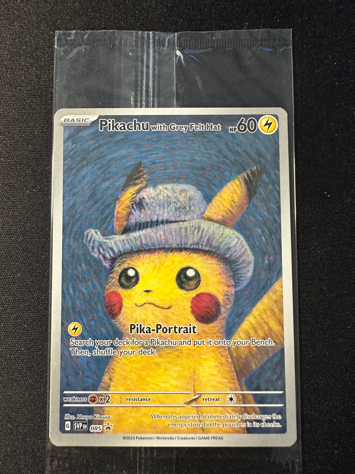 Pikachu with Grey Felt Hat SVP085 SEALED Van Gogh X Promo Pokemon [NM] (1)