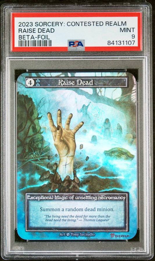 PSA 9 - Raise Dead (Exceptional Foil) Beta - Sorcery
