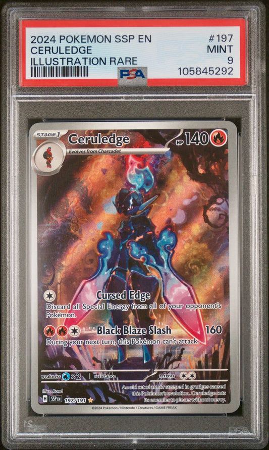 PSA 9 - Ceruledge IR 197/191 SV Surging Sparks - Pokemon