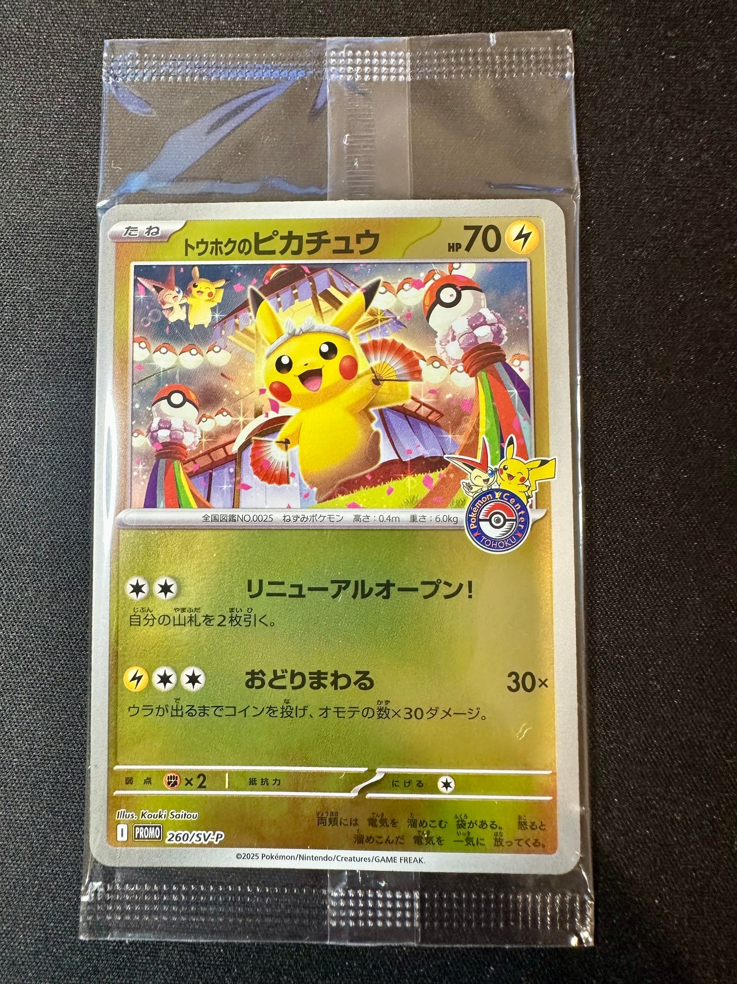 Pikachu 260/SV-P SEALED Tohoku Box Japanese Promo Pokemon [NM] (9)