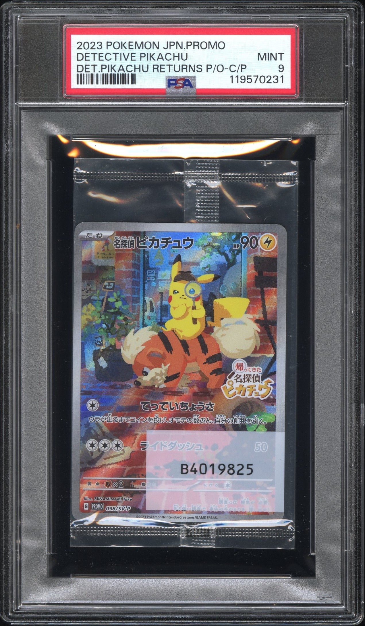 PSA 9 - Detective Pikachu 098/SV-P SEALED Original Distribution Pack - Pokemon