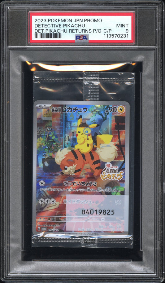 PSA 9 - Detective Pikachu 098/SV-P SEALED Original Distribution Pack - Pokemon
