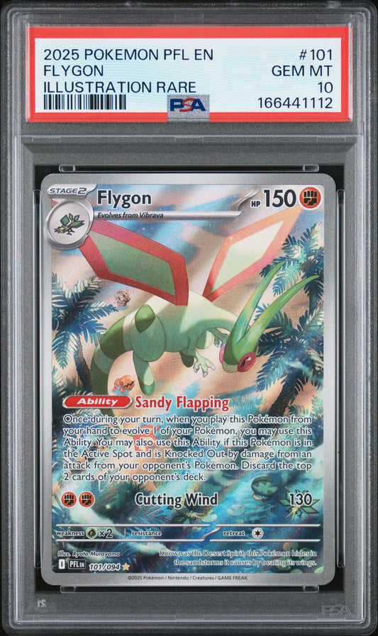 PSA 10 - Flygon 101/094 Illustration Rare ME Phantasmal Flames x112 - Pokemon