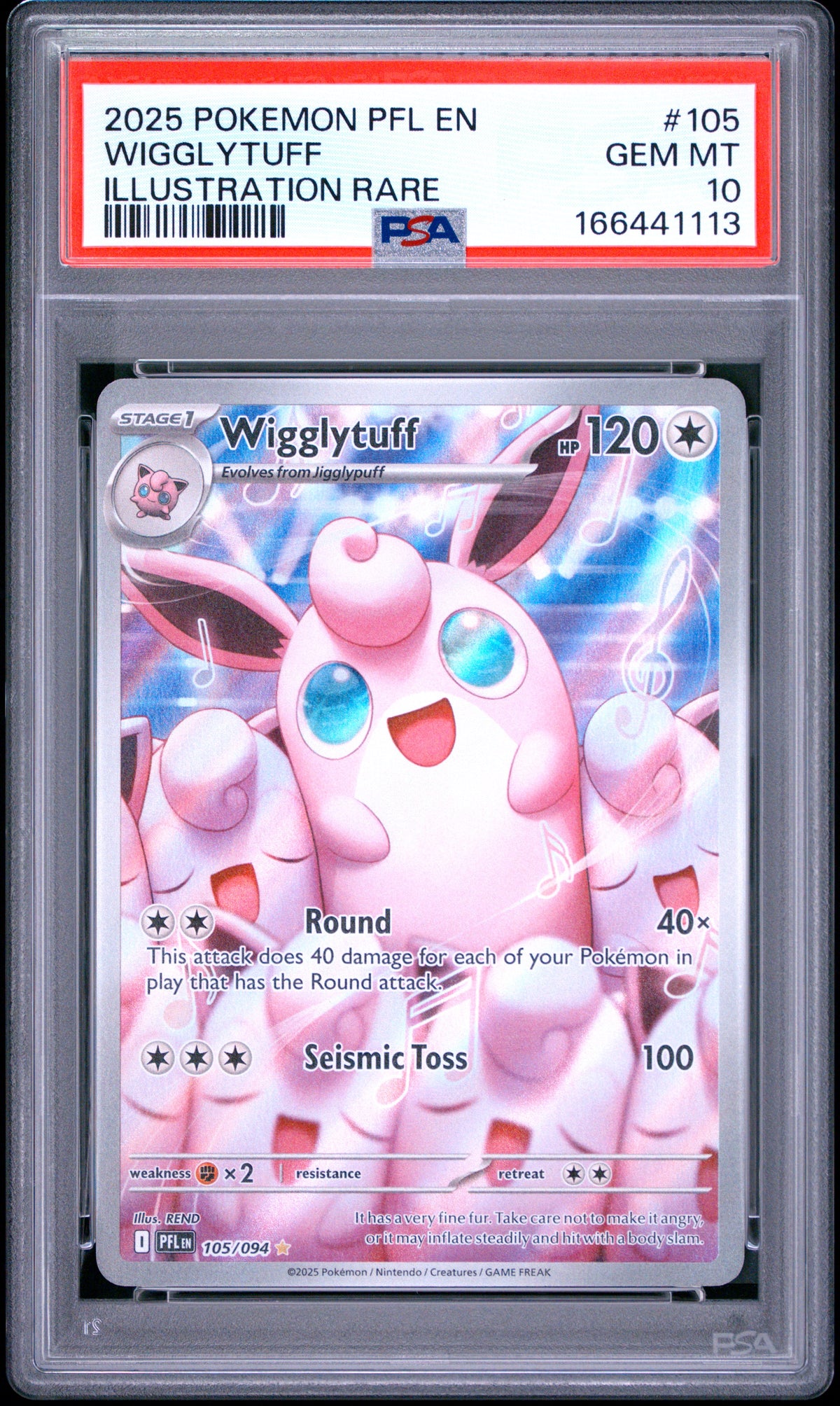 PSA 10 - Wigglytuff 105/094 Illustration Rare Phantasmal Flames x113 - Pokemon