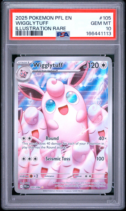 PSA 10 - Wigglytuff 105/094 Illustration Rare Phantasmal Flames x113 - Pokemon