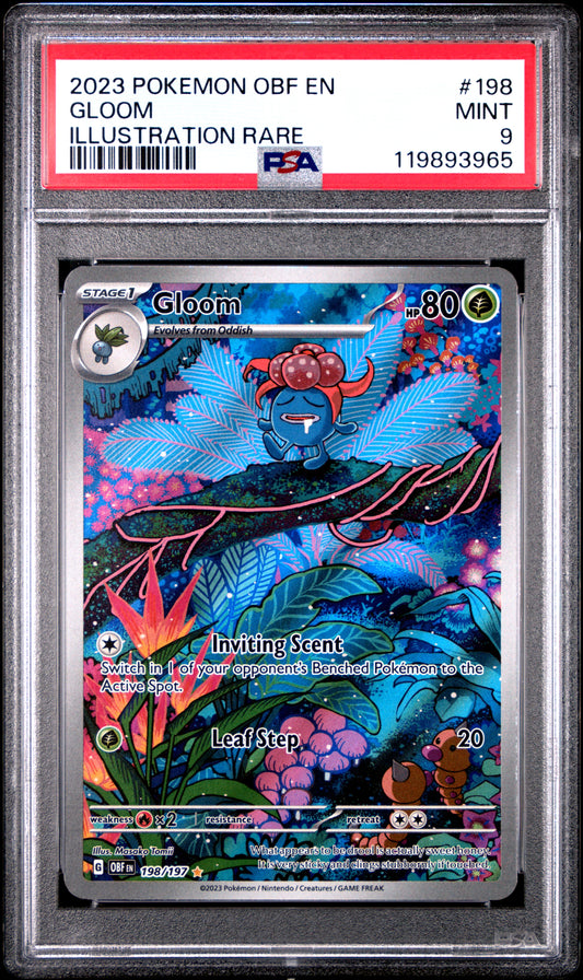 PSA 9 - Rocket's Houndoom 191/182 Illustration Rare SV Destined Rivals - Pokemon