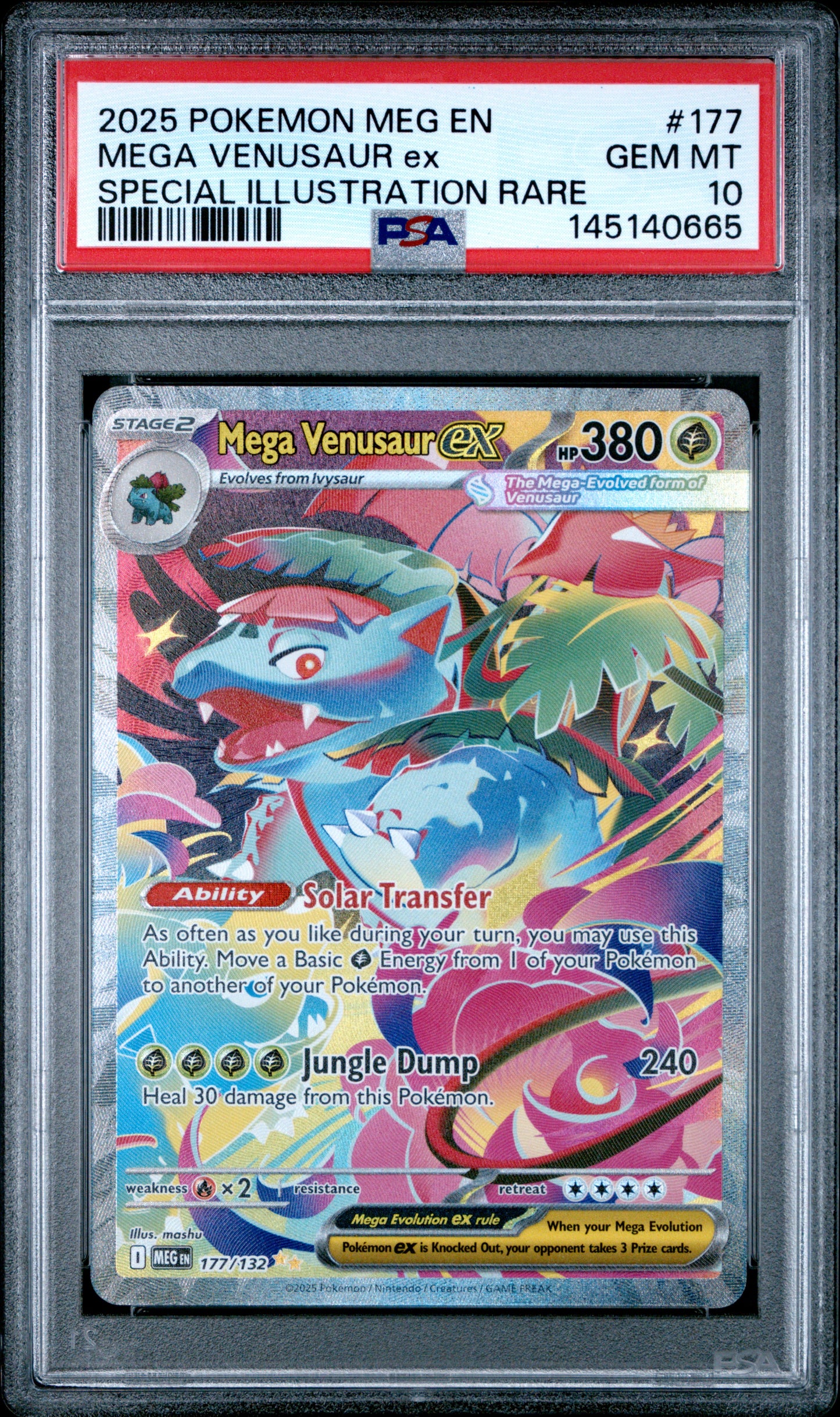 PSA 10 - Mega Veunsaur ex 177/132 SIR Mega Evolution x665 [JEC] - Pokemon