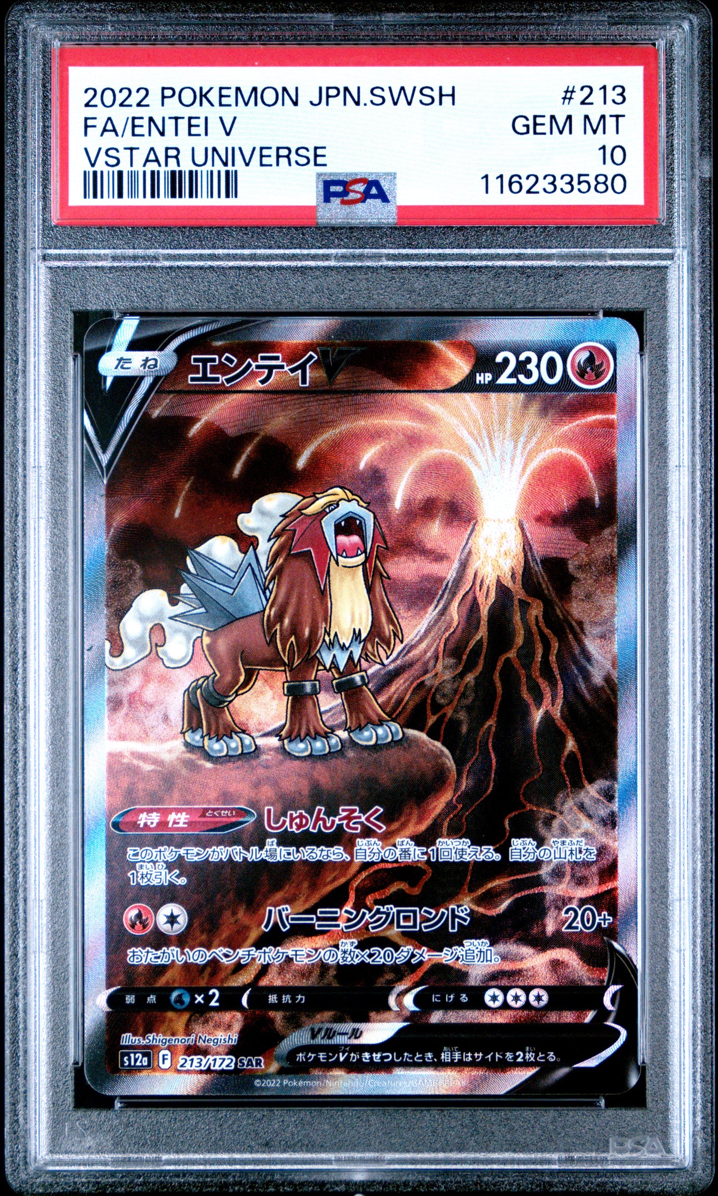 PSA 10 - Entei Suicune Raikou V CSR [SEQ] /172 s12a VSTAR Universe - Pokemon