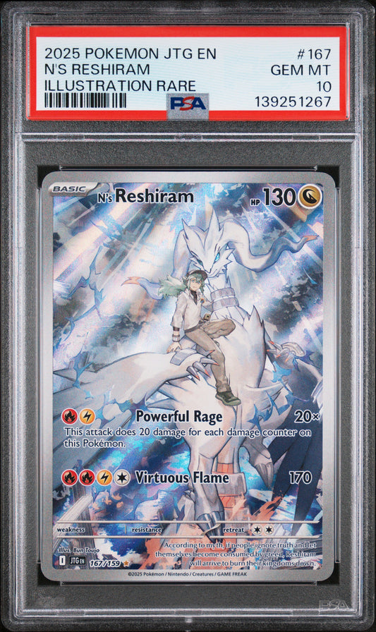 PSA 10 - N's Reshiram 167/159 IR SV Journey Together - Pokemon