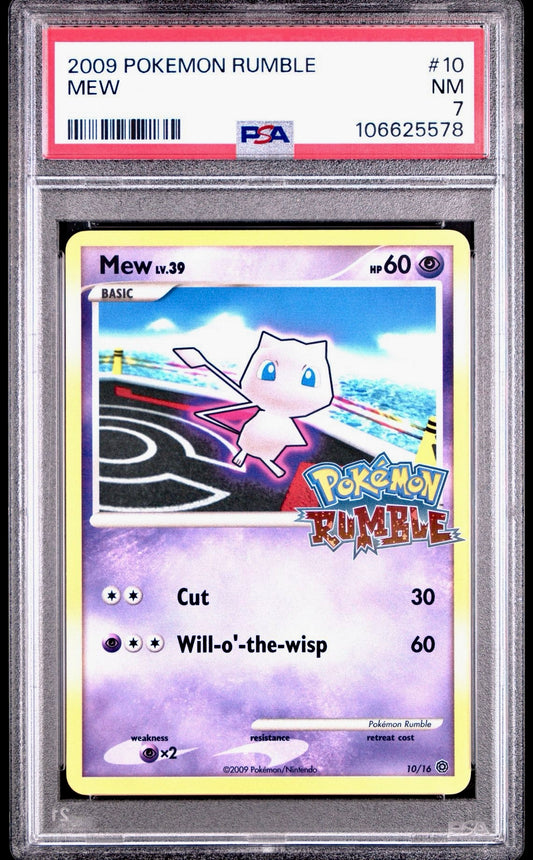 PSA 7 - Mew 10/16 2009 Pokemon RUMBLE - Pokemon