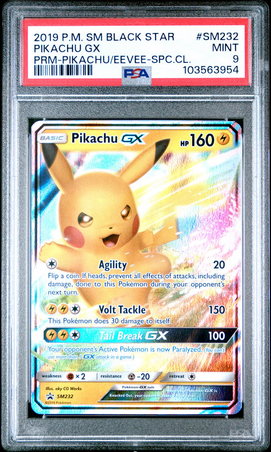 PSA 9 - Pikachu GX SM232 Premium Eevee Collection Promo - Pokemon