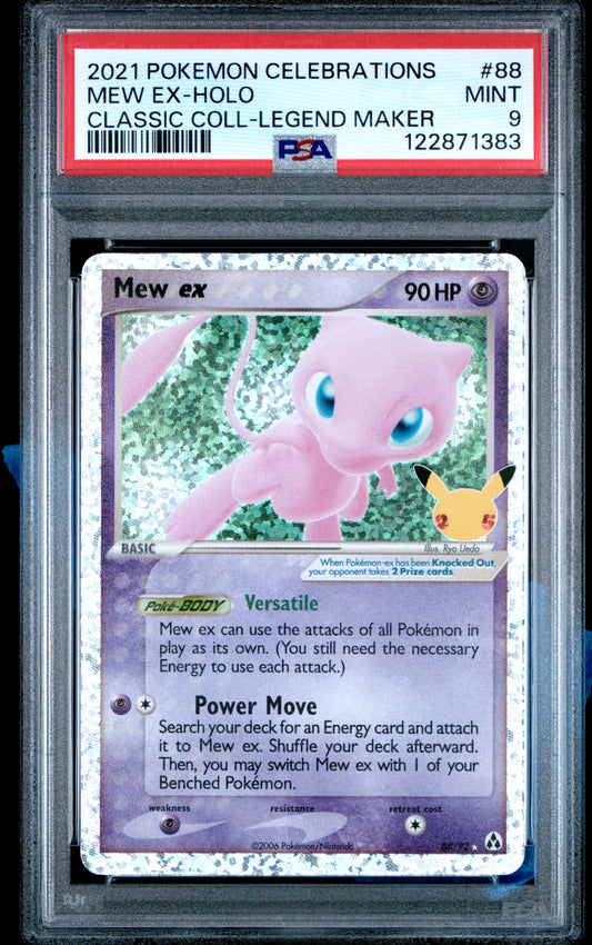 PSA 9 - Mew ex 88/92 SWSH Celebrations Classic Collection - Pokemon