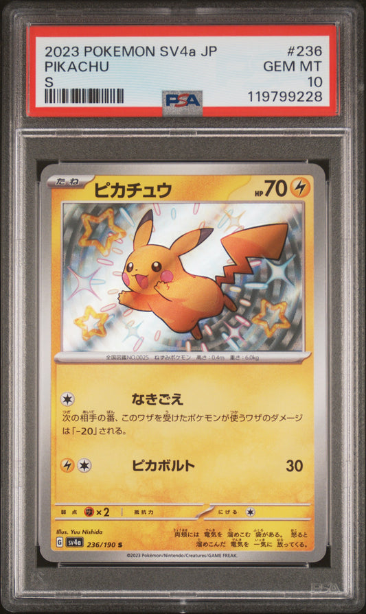 PSA 10 - Pikachu S 236/190 SV4a Shiny Treasure ex - Pokemon