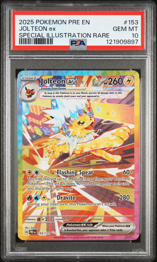 PSA 10 - Jolteon ex 153/131 SIR SV Prismatic Evolutions - Pokemon
