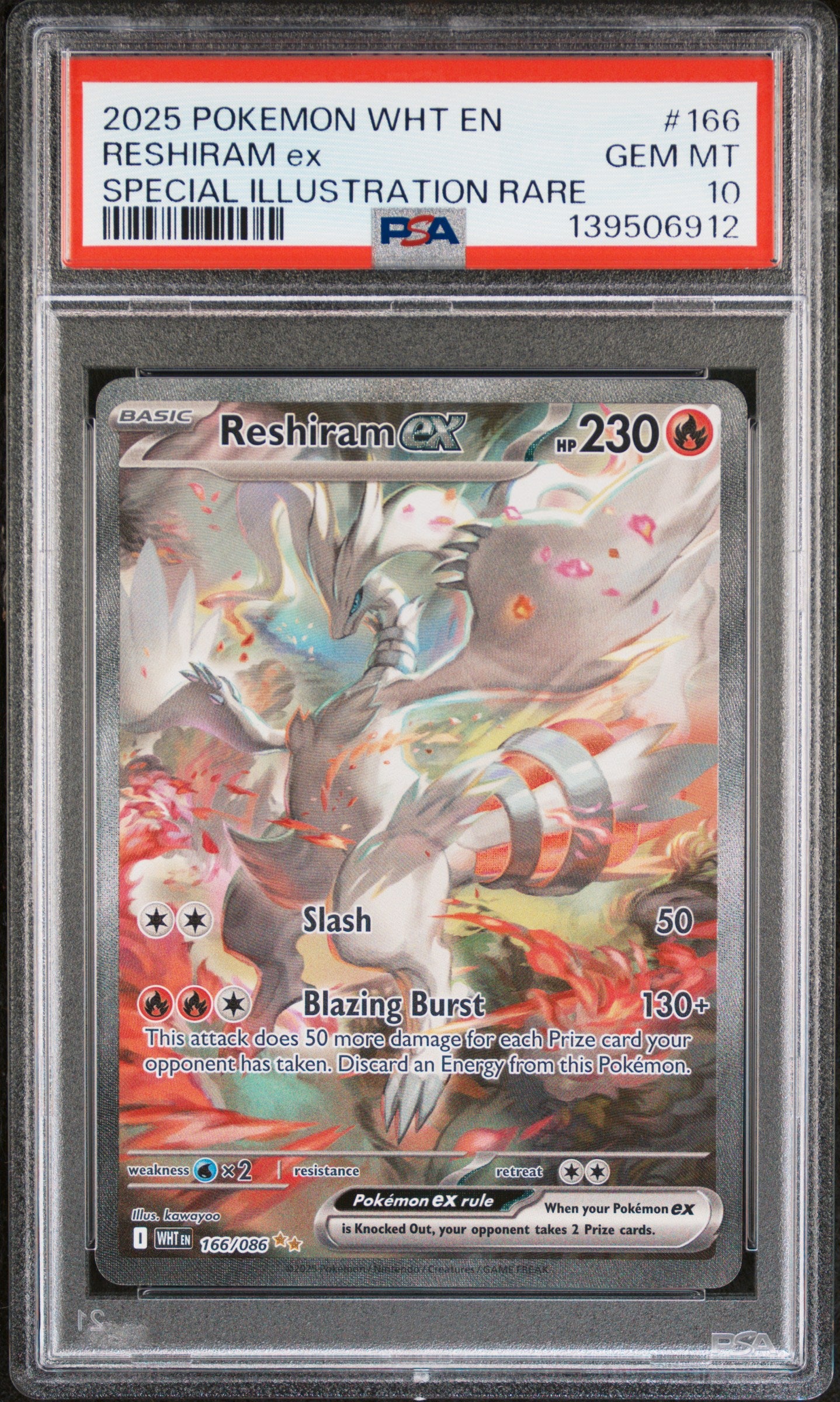 PSA 10 - Reshiram ex 166/086 SIR SV White Flare - Pokemon