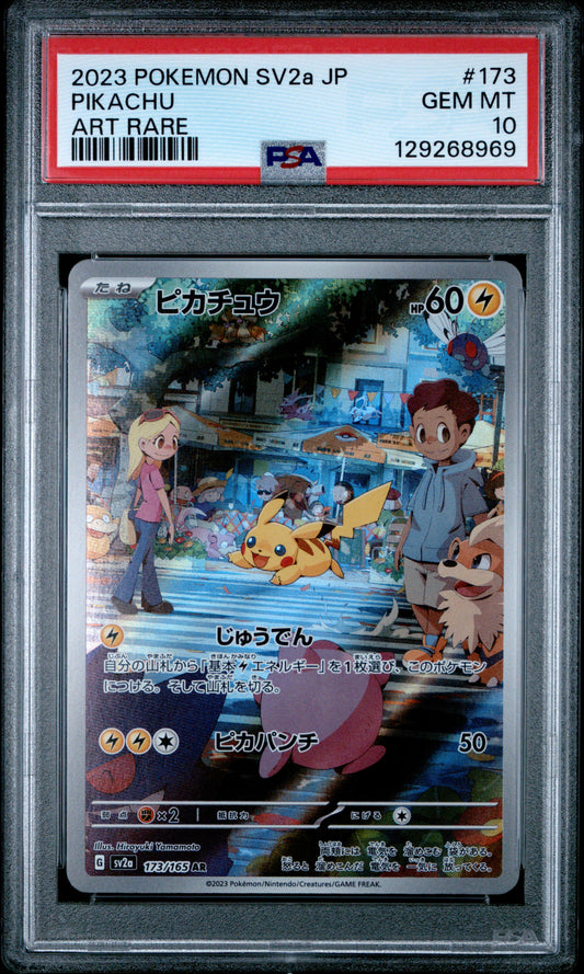 PSA 10 - Pikachu 173/165 Art Rare SV2a Japanese 151 - Pokemon