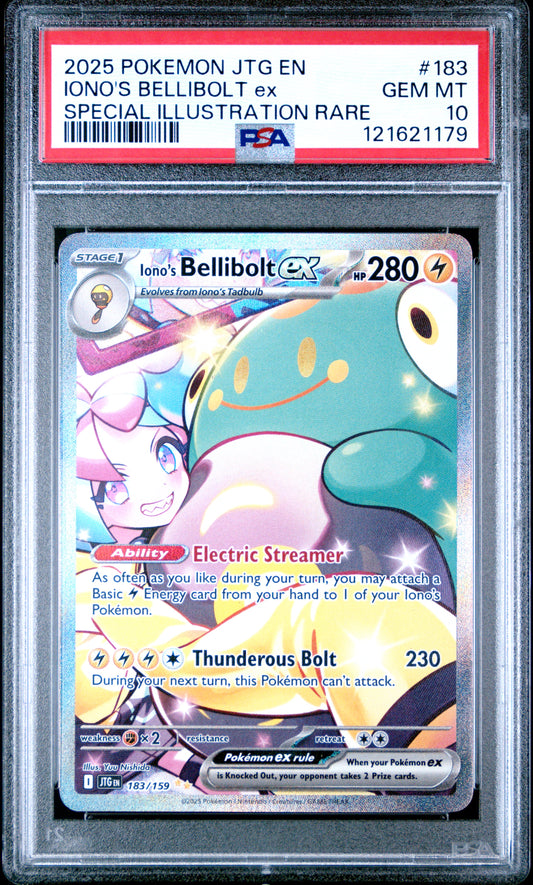 PSA 10 - Iono's Bellibolt ex 183/159 SIR SV Journey Together - Pokemon