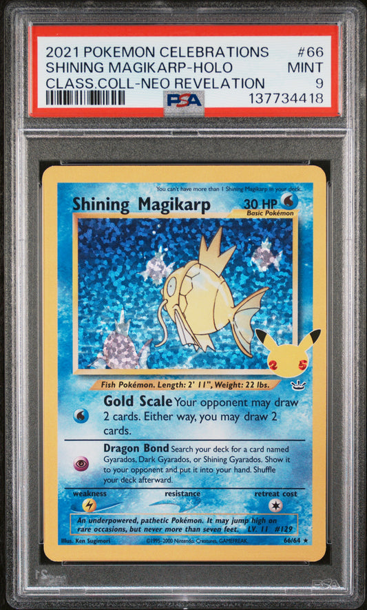 PSA 9 - Shining Magikarp 66/64 SWSH Celebrations Classic Collection - Pokemon