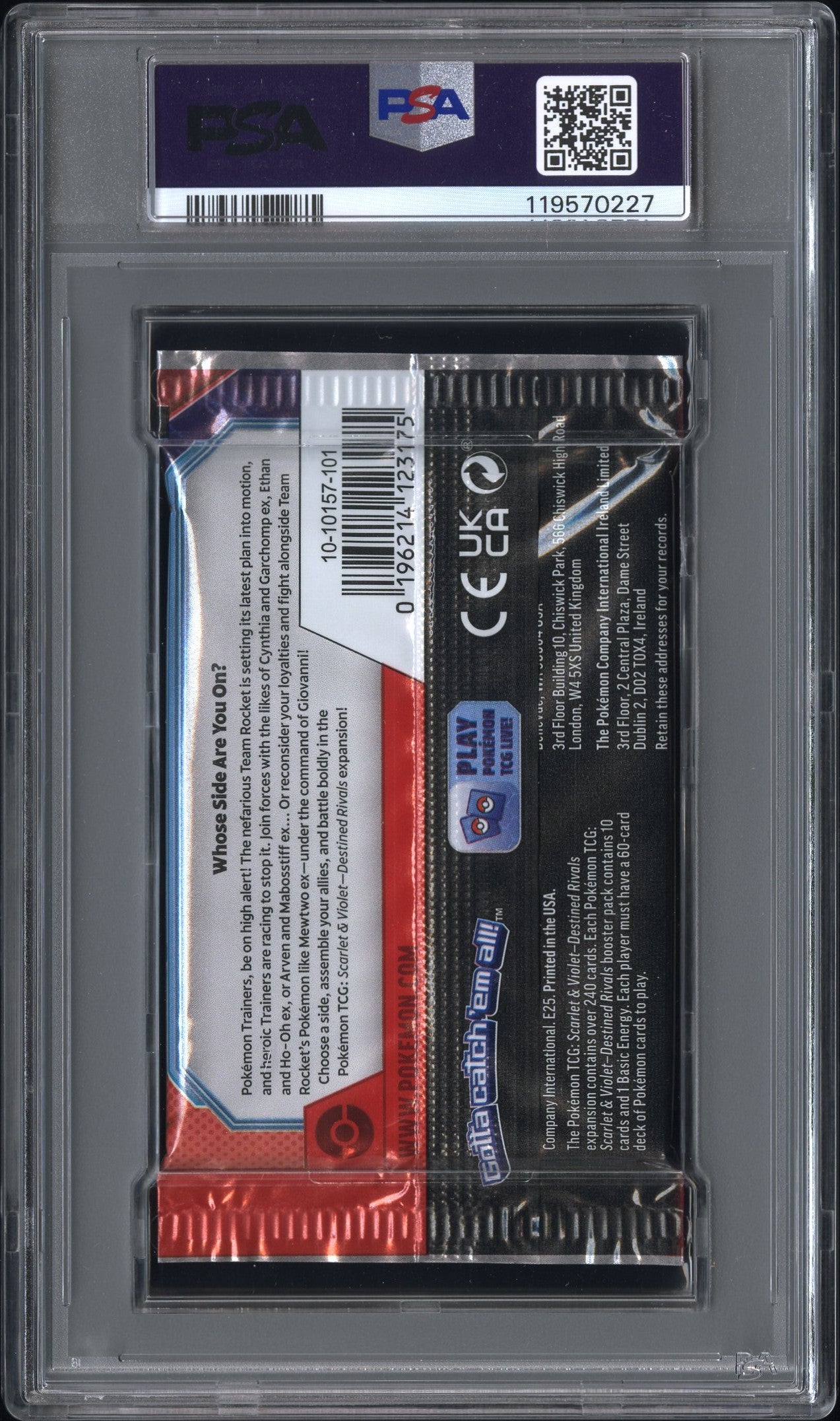 PSA 10 - Destined Rivals (Cynthia and Garchomp Art) SV Foil Pack - Pokemon