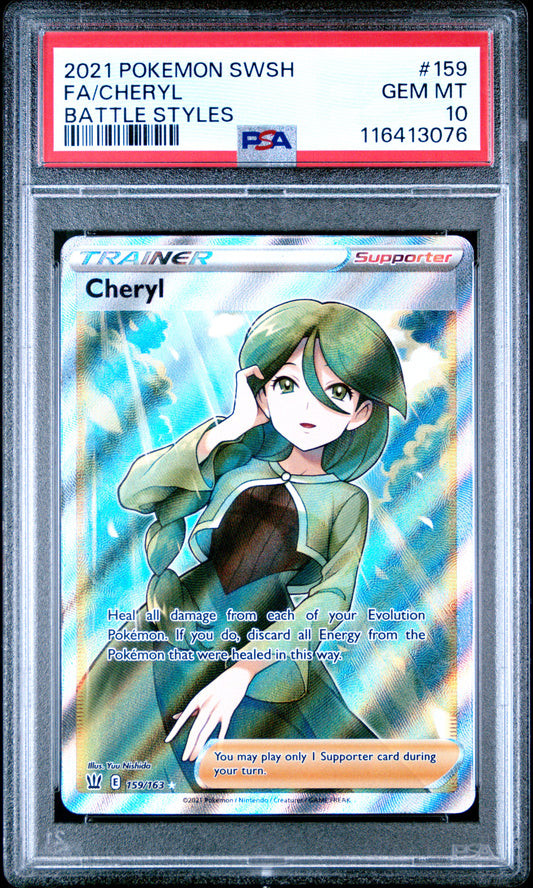 PSA 10 - Cheryl 159/163 SWSH Battle Styles - Pokemon