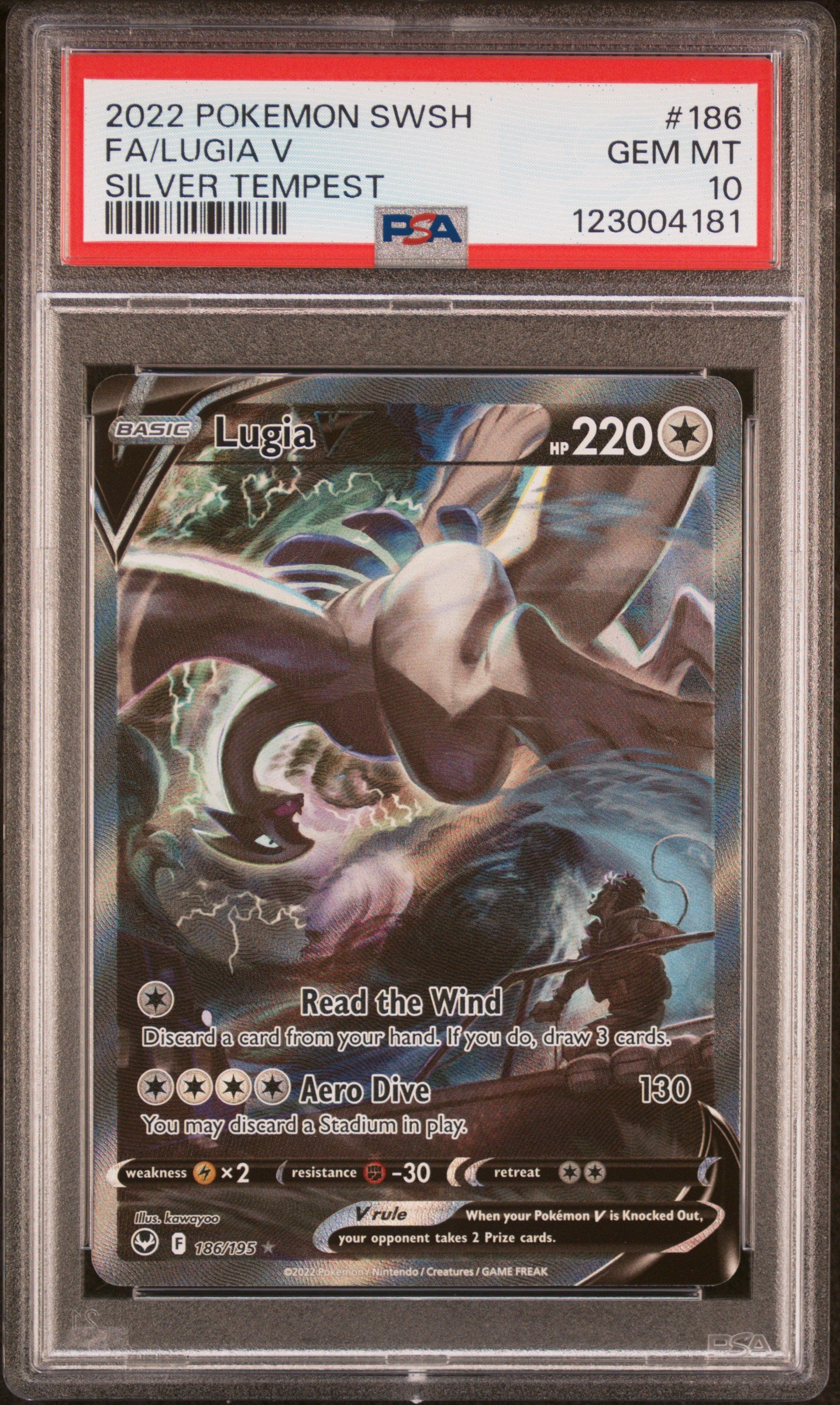 PSA 10 - Lugia V 186/195 Alt Art SWSH Silver Tempest - Pokemon